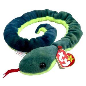 Ty Beanie Baby Hissy Plush Snake 1997 Beanie Original Baby w/ Ty Tag EUC!